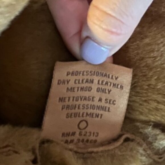 UGG Suede Leather and Faux Fur Lined Hooded Bomber Jacket | Size M - Picture 14 of 14